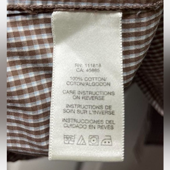 Michael Kors Brown and White Checkered Shirt - Picture 7 of 7